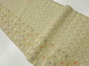 草花模様織出し袋帯